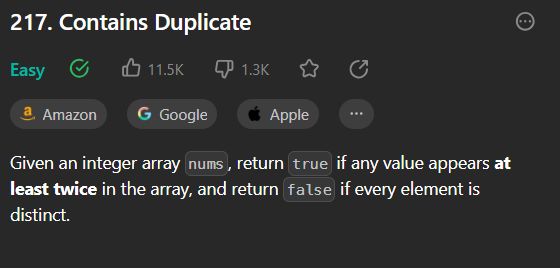 Contains Duplicate