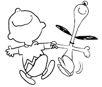 Charlie Brown and Snupi coloring page