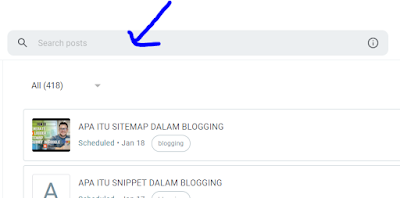 BAGAIMANA MELIHAT FITUR POST DI BLOGSPOT