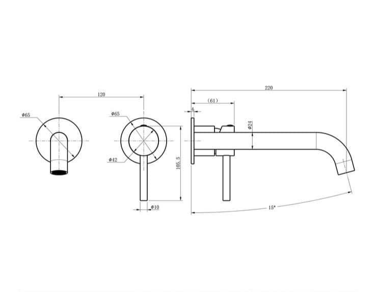 Vòi lavabo âm tường JOYO model JF 5021