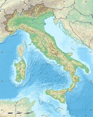 Point de passage du 45 ème parallèle nord de la France en Italie