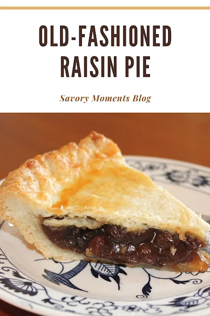 Raisin pie slice.