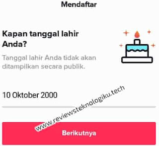 cara buat akun tiktok baru pakai tanggal lahir