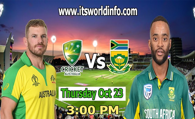 Aus vs Sa 13th Match, Australia vs South Aftica Live Score of ICC T20 World Cup 2021