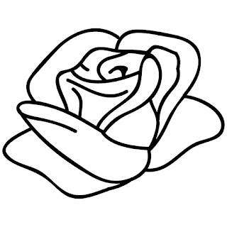 Rose outline drawing