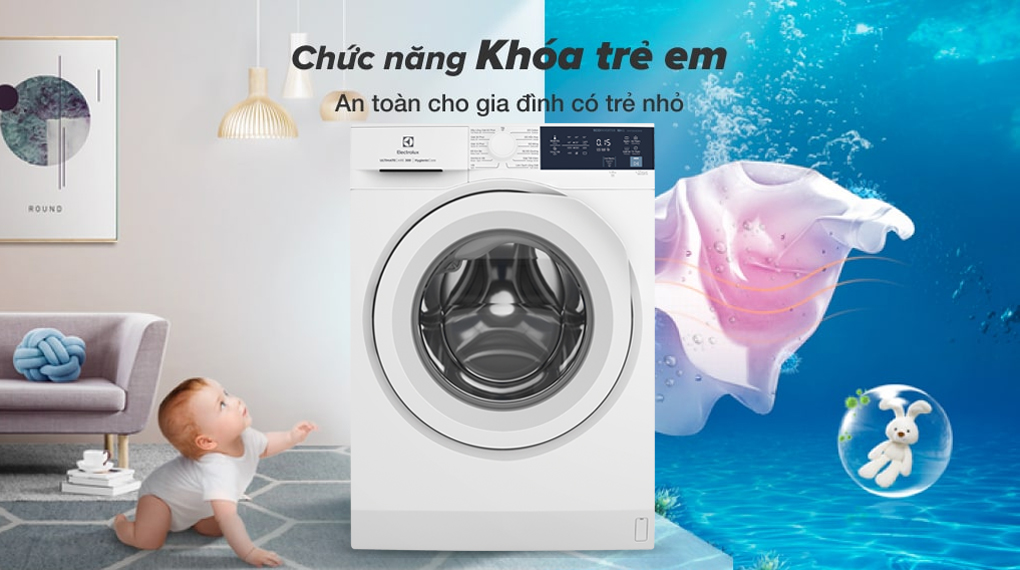 Máy giặt Electrolux Inverter 10 kg EWF1024M3SB - Tiện ích