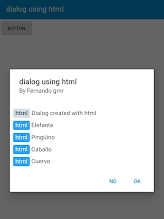 Dialog using html in sketchware