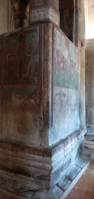 Pillar inside Svetitskhoveli cathedral where the robe of Jesus Christ is presumed to be buried.