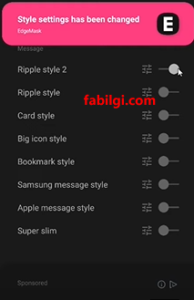 Telefondaki Bildirim Şeklini Değiştirme Uygulaması Edge Mask