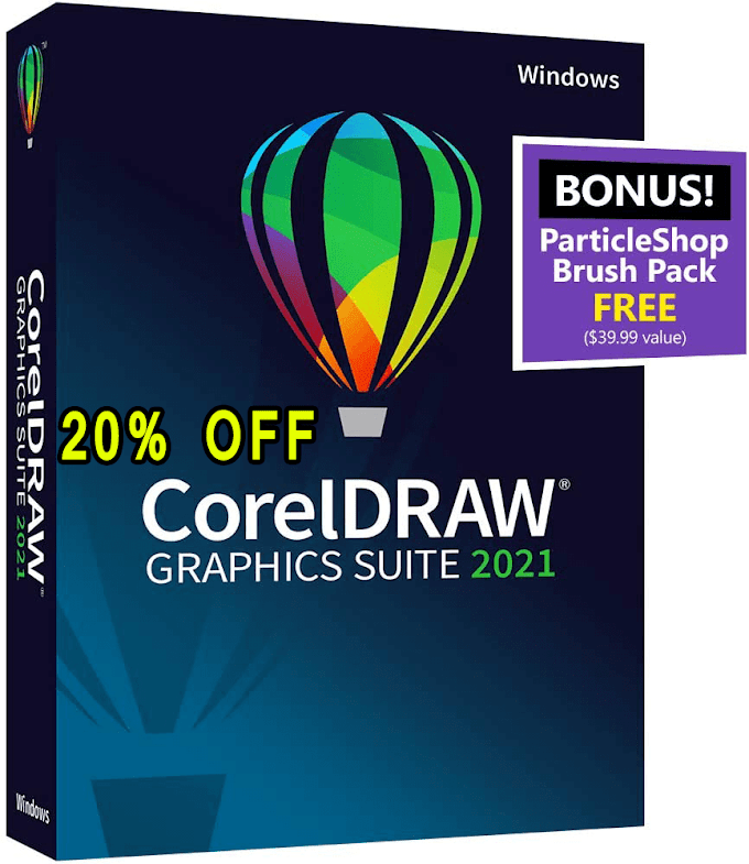 20% Off | CorelDRAW Graphics Suite 2021 | Graphic Design Software for Professionals | Vector Illustration | Layout | Image Editing