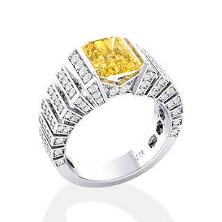 Nhẫn nữ kim cương vàng độc đáo