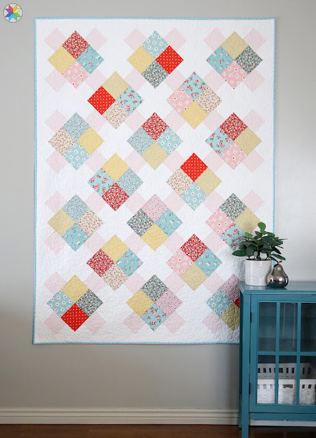 Prime Time quilt pattern by Andy Knowlton of A Bright Corner a layer cake and fat quarter quilt pattern