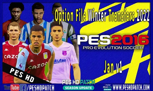 PES 2016 Option File Winter Transfers 2022