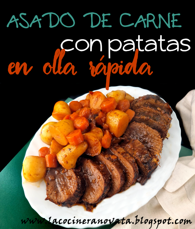 ASADO DE CARNE CON PATATAS EN OLLA RAPIDA La cocinera novata receta cocina tradicional casera comfort food tupperware lunchbox