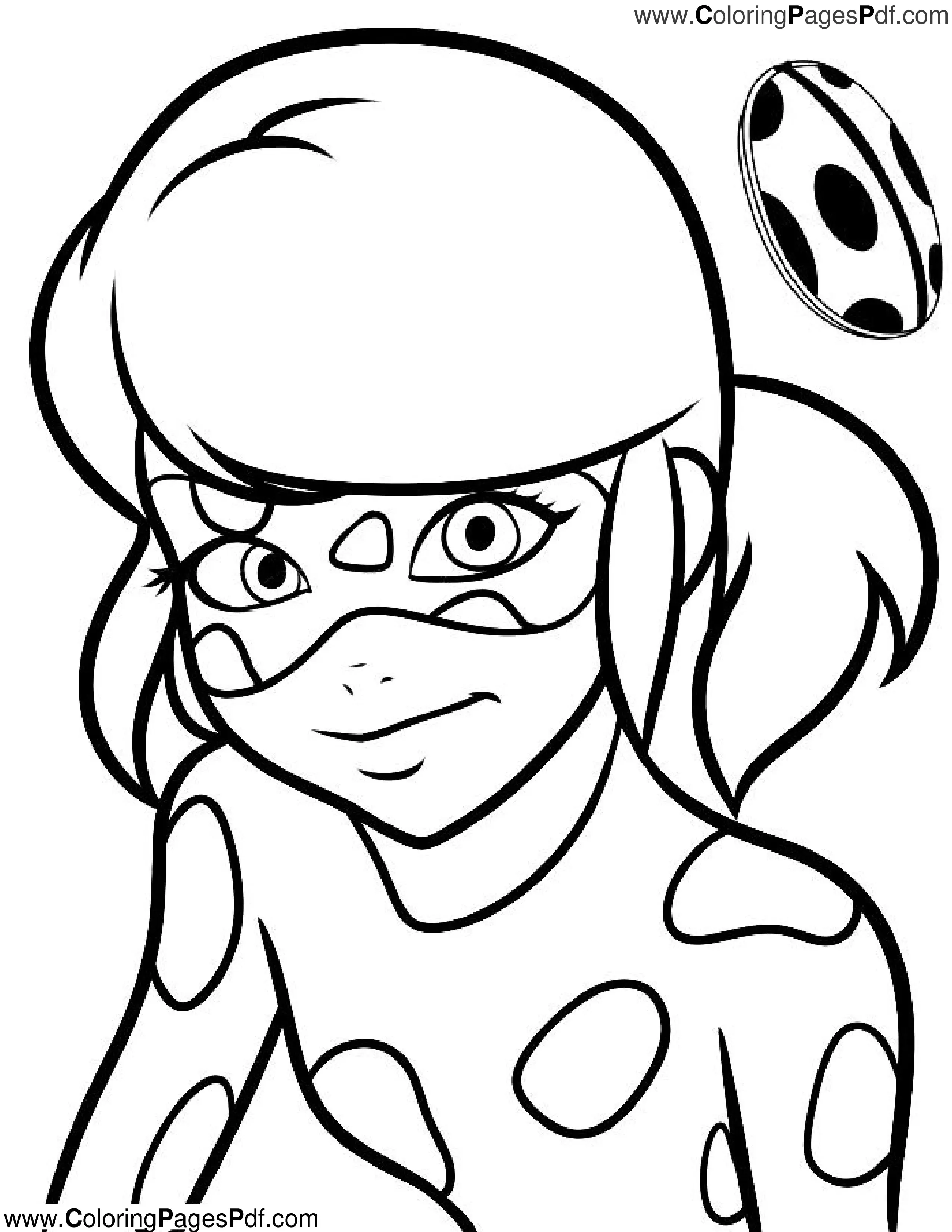 Marinette miraculous coloring pages