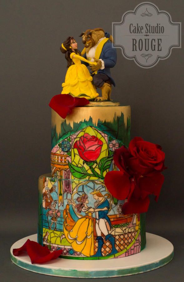 beauty and the beast cakes