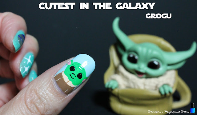 Grogu Nail Design