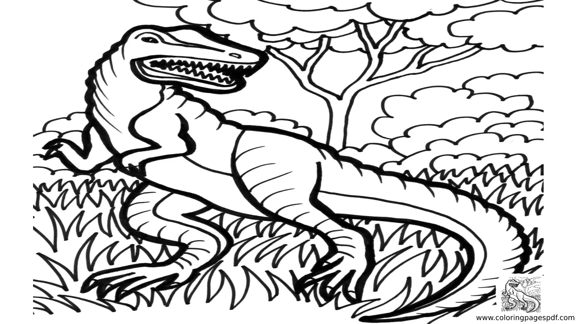 Coloring Pages Of A T Rex For Kids