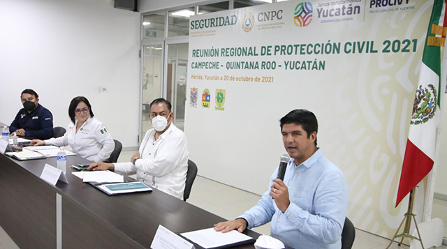 Celebran en Mérida Reunión Regional de Protección Civil 2021