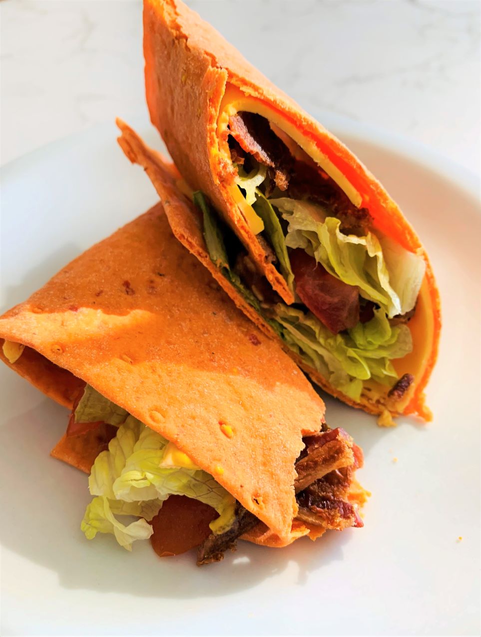 Roasted Red Pepper BLT Wraps