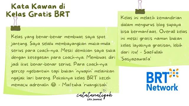 testimoni kelas brt network