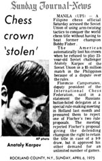 Soviet Propaganda and the 1975 Fischer - Karpov Championship Challenge