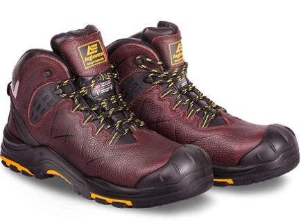 AEGISWARM Mens Steel Toe Work Boots Waterproof