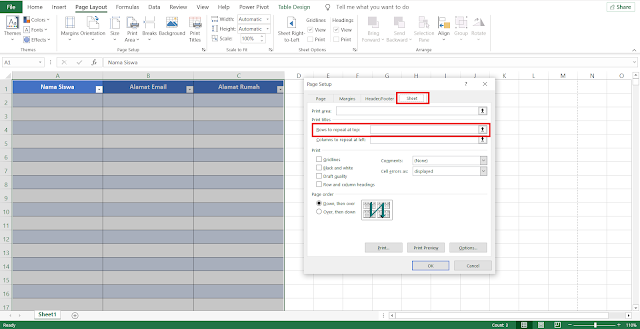 Cara Agar Judul Tabel di Microsoft Excel Selalu Tercetak di Setiap Halaman Saat Print