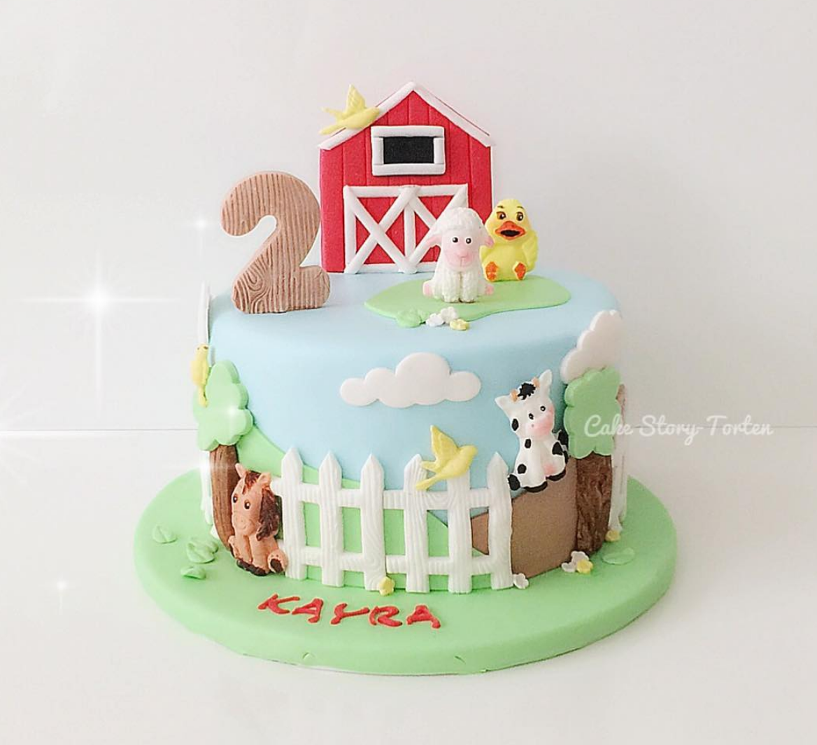 farm birthday cake ideas