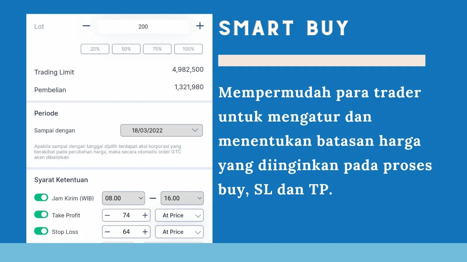 Fitur smart buy dari InvestasiKu