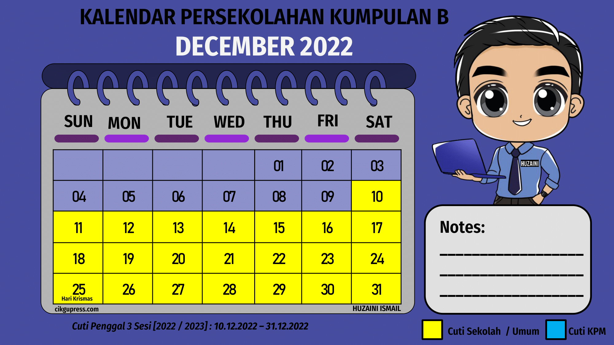 kalendar 2022 dan 2023