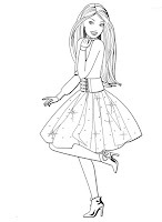 Barbie coloring page