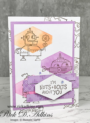You will tell everyone that you're nuts & bolts about the with this cute SIP Card using just Stamps Ink and Paper.