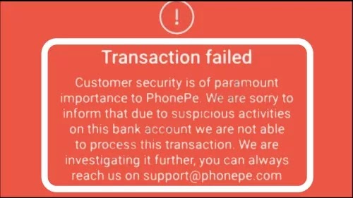 How To Fix PhonePe Transaction Failed Customer Security is of Paramount Importance To PhonePe Problem Solved