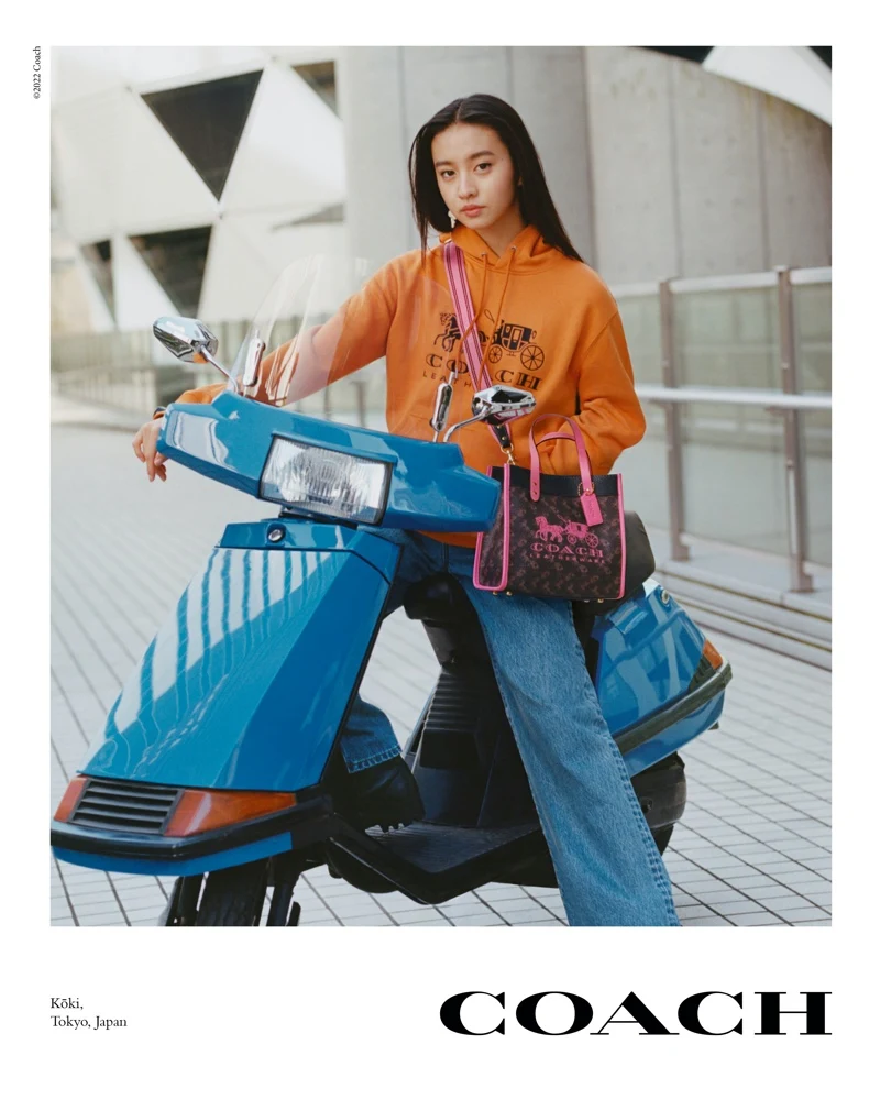 Kōki poses for Coach spring 2022 campaign