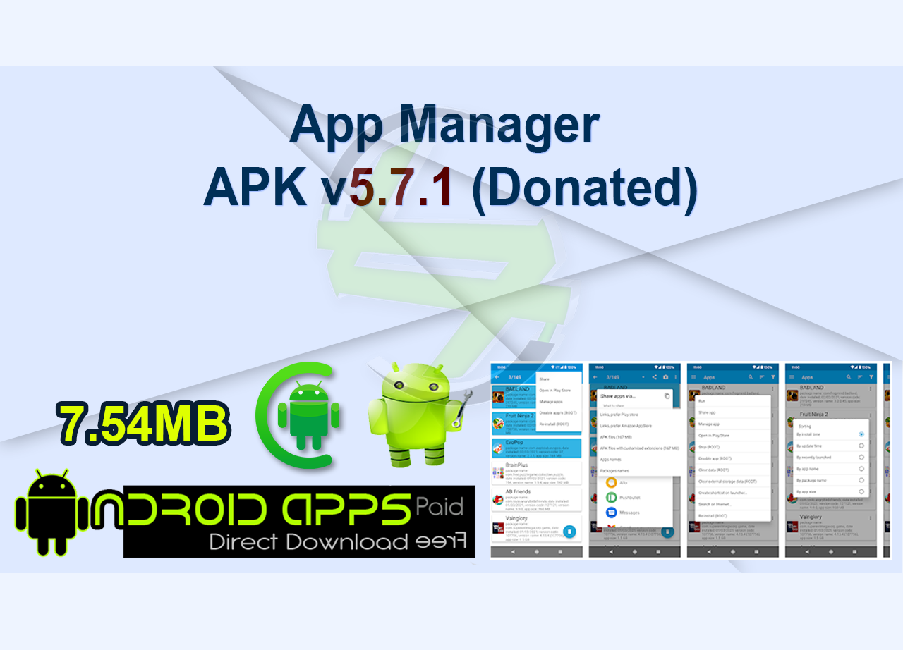 App Manager APK v5.7.1 (Donated)