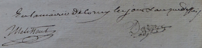 signature jean baptiste melissent maire de Corny