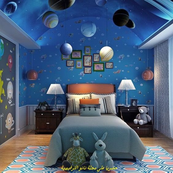 أحدث صور غرف نوم أولاد للون أزرق 2022