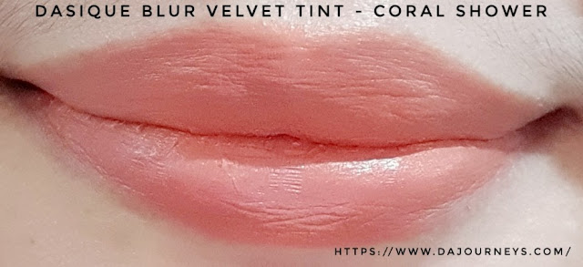 Review Dasique Blur Velvet Tint #2. Coral Shower