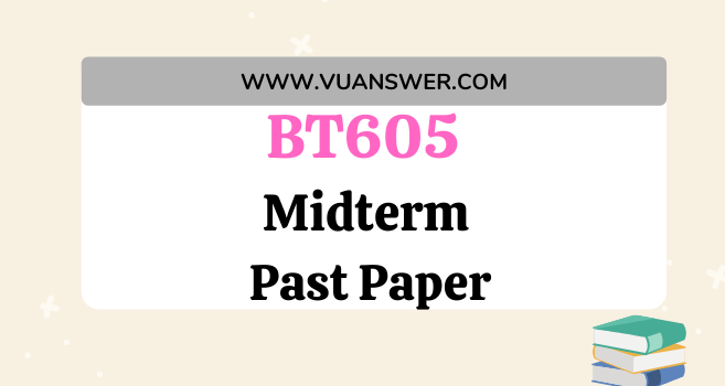 Updated BT605 Midterm Solved Past Papers
