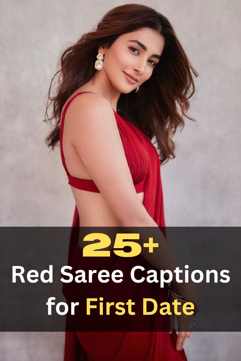 Red Saree Captions for the First Date