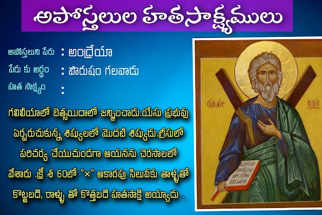 అపోస్తులుడైన అంద్రేయా Apostle Andrew