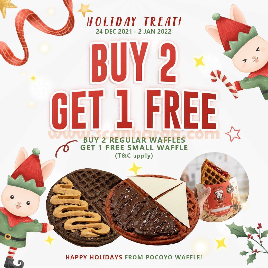 Promo POCOYO Waffle & Hotdog - Holiday Treat Buy 2 Get 1 Free