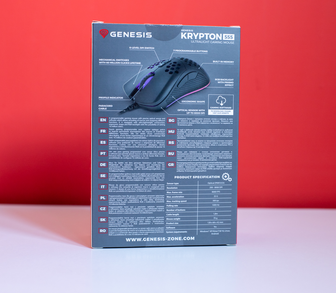 Genesis Krypton 555 - tania i lekka myszka gamingowa
