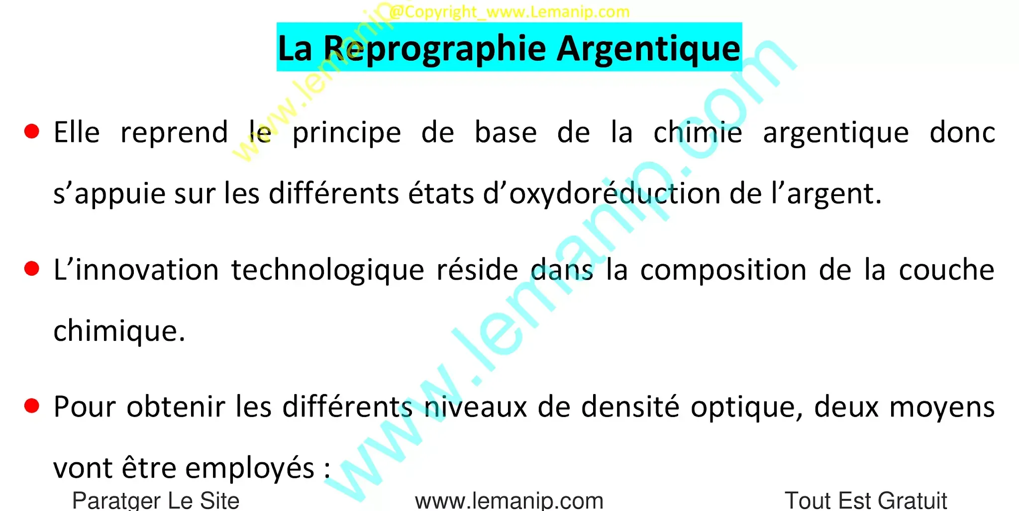 La Reprographie Argentique