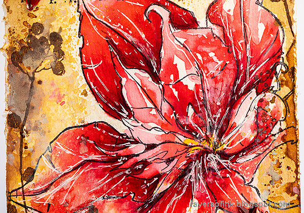 Layers of ink - Poinsettia Tag Tutorial by Anna-Karin Evaldsson.