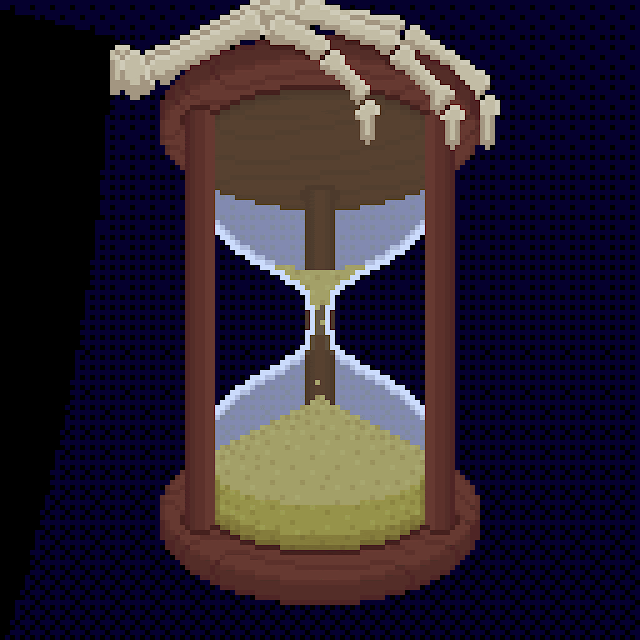 Pixel art created for Octobit. Day 31: Time's up