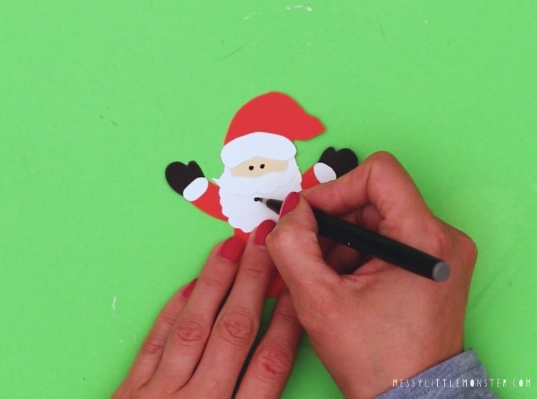 paper plate Santa Christmas craft