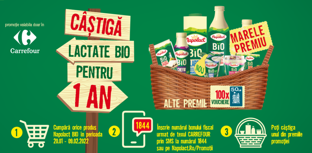 Concurs - Castiga lactate Napolact BIO pentru un an - concursuri - online - premii