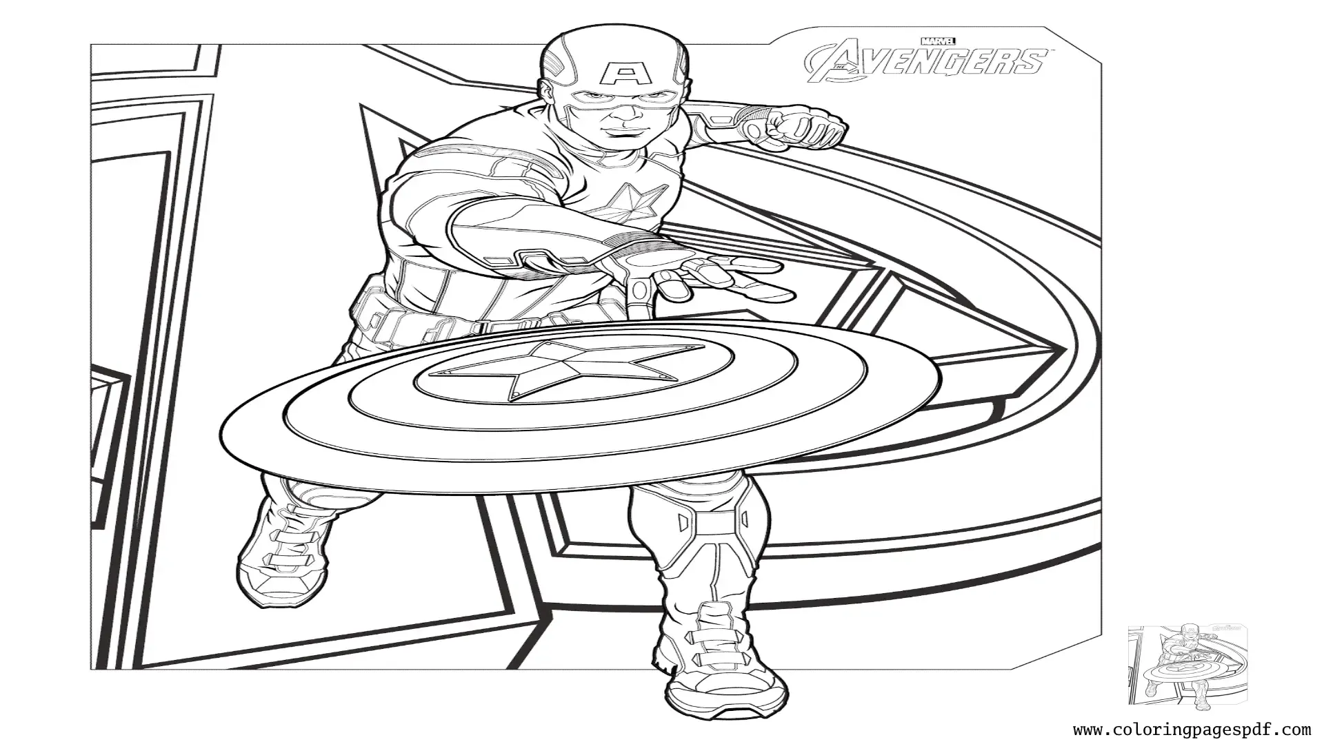 Coloring Pages Of Captain America